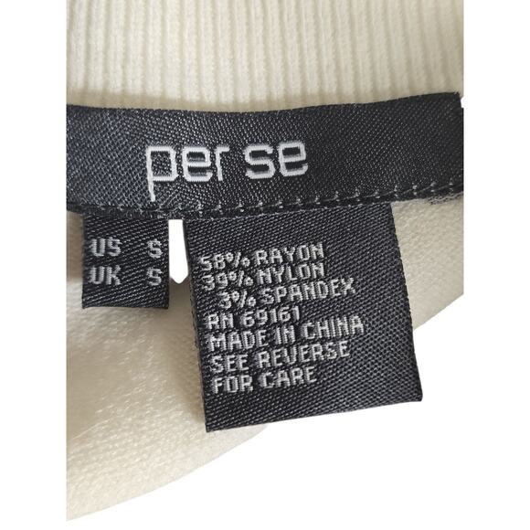 Per Se By Carlisle White 2 Piece Sequined Knit Sweater and Matching Tank - Picture 6 of 6